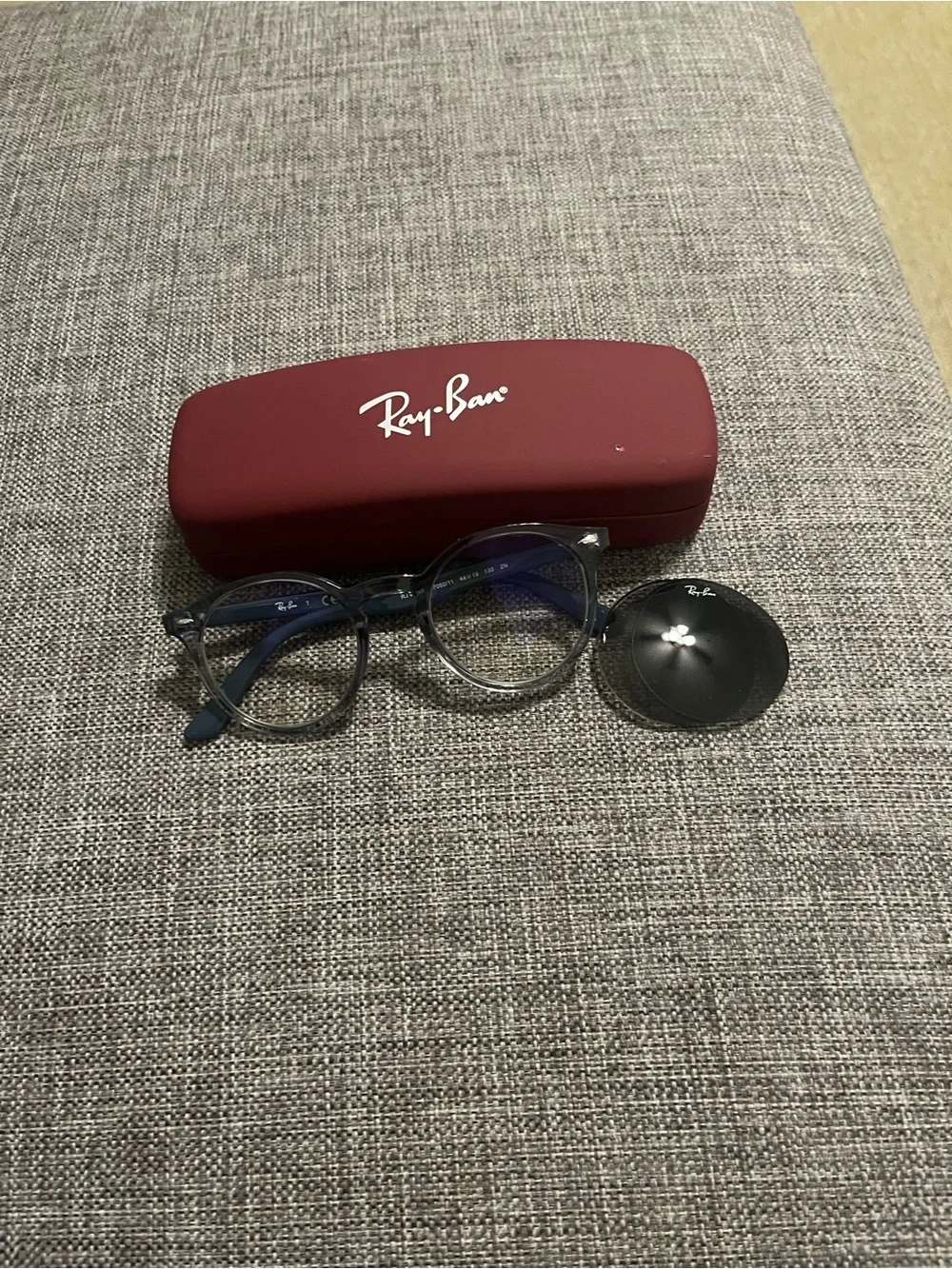 Ray-Ban RJ9064S Kids Clear Gray Round Eyeglasses/Sunglasses lens 44-19